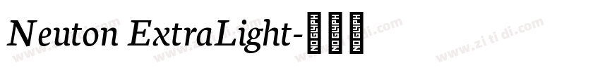 Neuton ExtraLight字体转换